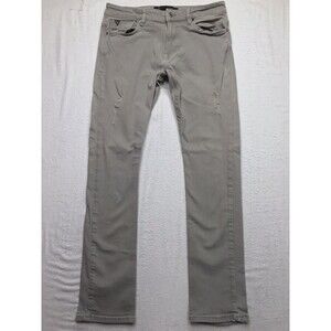 GUESS Skinny Jeans Men 34x32 Gray Stretch Distressed Denim